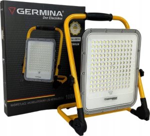 Naświetlacz Germina Naświetlacz LED ładowalny, 100 W, 2500 lm, 6500 K, IP65, Herkules, GERMINA 2
