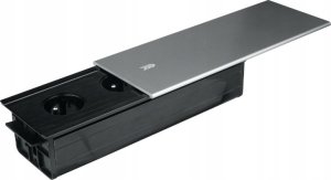 DPM Listwa przedłużacza wpuszczana w blat, bez przewodu, 3 gniazda, srebrna 2