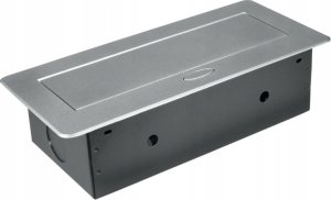 DPM Listwa przedłużacza wpuszczana w blat, bez przewodu, 2 gniazda, 2 x USB, srebrna 2