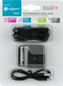 Latarka DPM Lampa czołowa COB/XPE, ładowalna, 300 lm 11