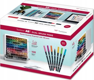 Tombow Marker ABT Dual Brush Pen z 108 stk. i desktop display 2