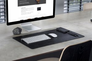 dbramante dbramante1928 Copenhagen - Desk Mat - Medium - Black, Black, Leather, Non-slip base 6