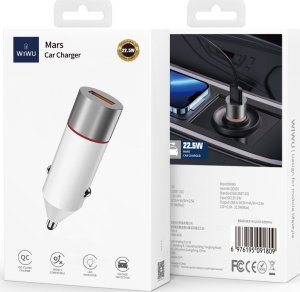 Ładowarka WiWU Ładowarka samochodowa Mars Series Wi-QC020 22.5W QC 1xUSB A - biała 2