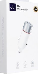 Ładowarka WiWU WiWU - Ładowarka samochodowa Mars Series Wi-QC021 30W PD+QC 1xUSB C - biała 1