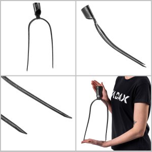 Kadax Widły 2-Zębne Gospodarcze Ogrodowe Do Siana Obornika Stalowe Bez Trzonka 3