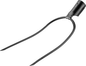 Kadax Widły 2-Zębne Gospodarcze Ogrodowe Do Siana Obornika Stalowe Bez Trzonka 4