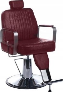 BEAUTY SYSTEM Fotel barberski HOMER BH-31237 Wiśniowy 1