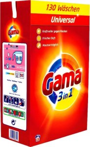 GAMA Proszek do prania GAMA 3in1 uniwersalny 130 prania 7,8kg 3