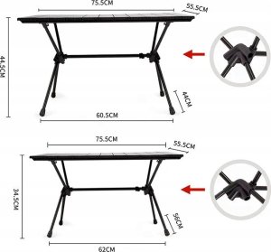 Naturehike Stolik turystyczny aluminium folding table ft11 cnh22ju037-black NATUREHIKE 2