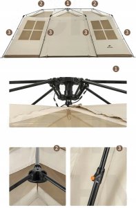 Namiot turystyczny Naturehike Namiot village 17 cnh22zp021-brown NATUREHIKE 3