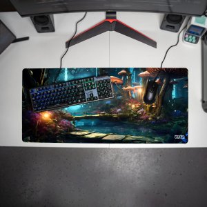 Podkładka Tilt PODKŁADKA POD KLAWIATURĘ Tajemniczy Las 90x40 TILT Na biurko Dla gracza XL 4