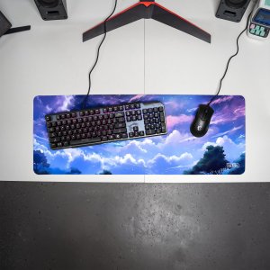 Podkładka Tilt DUŻA PODKŁADKA POD MYSZKĘ Nocne Chmury 80x30 TILT Na biurko Wodoodporna 3