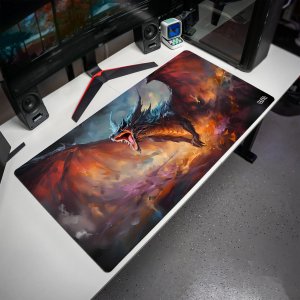 Podkładka Tilt PODKŁADKA GAMINGOWA Smoczy Gniew 100x50 TILT Wodoodporna Na biurko Prezent 2