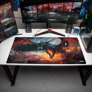Podkładka Tilt PODKŁADKA GAMINGOWA Smoczy Gniew 100x50 TILT Wodoodporna Na biurko Prezent 3