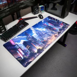 Podkładka Tilt PODKŁADKA GAMINGOWA Futurystyczne Tokio 90x40 TILT XL Wytrzymała 2