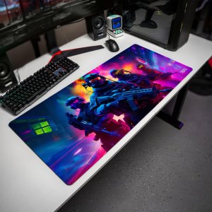 Podkładka Tilt PODKŁADKA POD MYSZ MYSZKĘ Neon Squad 90x40 TILT Duża XL XXL Antypoślizgowa 2