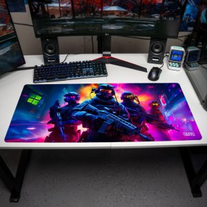 Podkładka Tilt PODKŁADKA POD MYSZ MYSZKĘ Neon Squad 90x40 TILT Duża XL XXL Antypoślizgowa 3