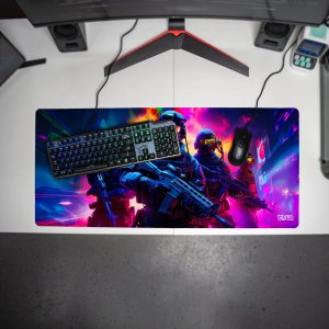 Podkładka Tilt PODKŁADKA POD MYSZ MYSZKĘ Neon Squad 90x40 TILT Duża XL XXL Antypoślizgowa 4