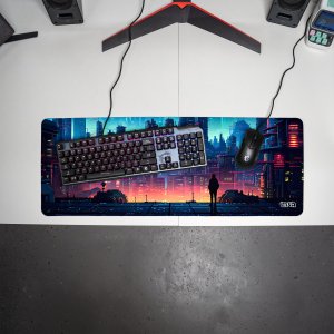 Podkładka Tilt PODKŁADKA POD MYSZKĘ XXL Retro Cyberpunk 80x30 TILT Na biurko XXL 3