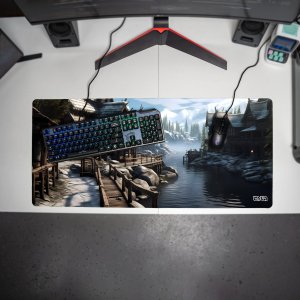 Podkładka Tilt PODKŁADKA POD KLAWIATURĘ Norskie Krajobrazy 90x40 TILT XL Gamingowa 4