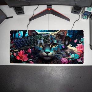Podkładka Tilt PODKŁADKA POD KLAWIATURĘ Bukiet z Kotka 90x40 Na biurko Duża 4