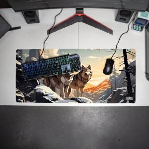 Podkładka Tilt PODKŁADKA POD KLAWIATURĘ Wilcze Lądy 90x40 TILT Duża Wodoodporna XL 3