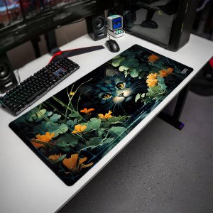 Podkładka Tilt PODKŁADKA POD KLAWIATURĘ Ukryty Kot 90x40 TILT XL Wytrzymała Dla gracza 2