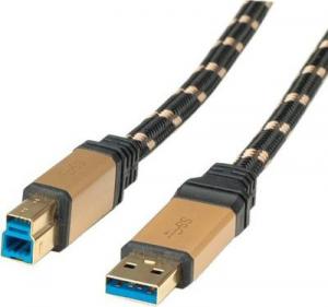 Kabel USB Roline USB-A - 0.8 m Czarny (11888900) 1