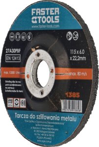 Faster Tools FASTER TOOLS Tarcza do szlifowania metalu 125 x 6,0 one size 1