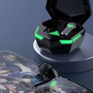 Słuchawki Alogy Słuchawki bezprzewodowe Bluetooth 5.2 Alogy TWS 9D EarPhones z stacja dokująca z mikrofon PowerBank dla graczy Czarne 11