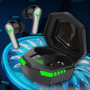 Słuchawki Alogy Słuchawki bezprzewodowe Bluetooth 5.2 Alogy TWS 9D EarPhones z stacja dokująca z mikrofon PowerBank dla graczy Czarne 13