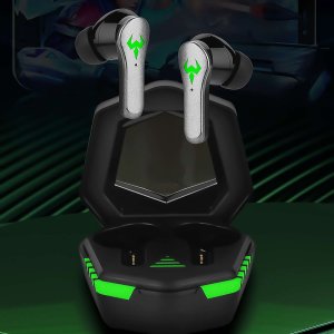 Słuchawki Alogy Słuchawki bezprzewodowe Bluetooth 5.2 Alogy TWS 9D EarPhones z stacja dokująca z mikrofon PowerBank dla graczy Czarne 14