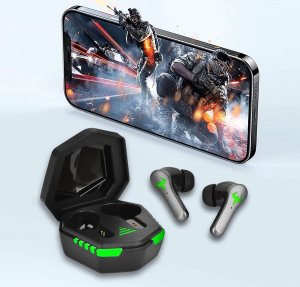 Słuchawki Alogy Słuchawki bezprzewodowe Bluetooth 5.2 Alogy TWS 9D EarPhones z stacja dokująca z mikrofon PowerBank dla graczy Czarne 16