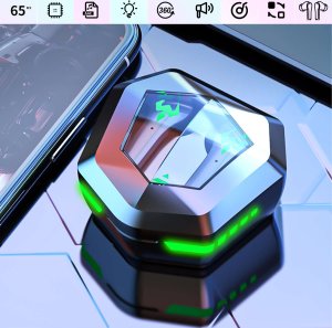 Słuchawki Alogy Słuchawki bezprzewodowe Bluetooth 5.2 Alogy TWS 9D EarPhones z stacja dokująca z mikrofon PowerBank dla graczy Czarne 2