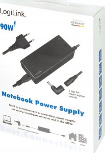 Zasilacz do laptopa LogiLink LogiLink PA0215 adapter zasilający/ inwentor Wewnętrzna 90 W Czarny 6