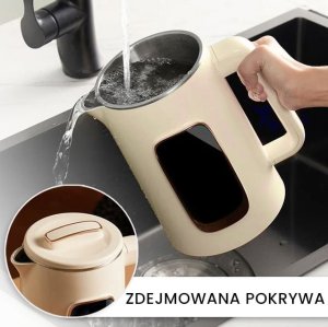 Czajnik Air Essence Elektryczny czajnik Air Essence LuminaTi Cream MAX z funkcją dechloryzacji i odkamieniania, 2200W, pojemność 1.5L 6