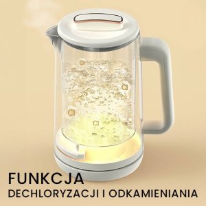 Czajnik Air Essence Elektryczny czajnik Air Essence LuminaTi Cream MAX z funkcją dechloryzacji i odkamieniania, 2200W, pojemność 1.5L 9