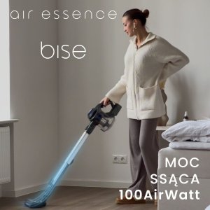 Odkurzacz pionowy Air Essence Bezprzewodowy, pionowy, ręczny odkurzacz Air Essence Bise, 100AW, technologia cyklonowa 2