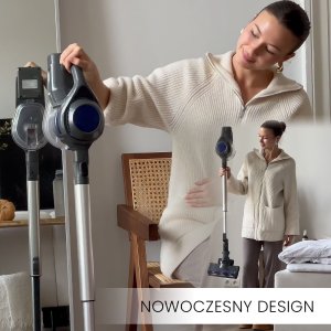 Odkurzacz pionowy Air Essence Bezprzewodowy, pionowy, ręczny odkurzacz Air Essence Bise, 100AW, technologia cyklonowa 8