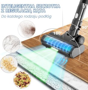 Odkurzacz pionowy Air Essence Air Essence Bise PRO iQFlex bezprzewodowy, pionowy, ręczny odkurzacz 10