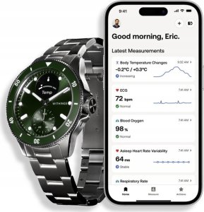 Smartwatch Withings Withings Scanwatch Nova - zegarek z funkcją EKG, pomiarem pulsu, SPO2 i temperatury oraz mierzeniem aktywności fizycznej i snu (42mm, green) 6