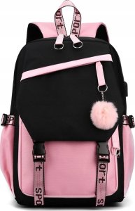 PLECAK SZKOLNY TORNISTER DLA DZIEWCZYNKI MŁODZIEŻOWY WIELOKOMOROWY RÓŻOWY 4