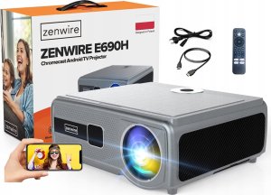 Projektor Zenwire Projektor Rzutnik 30000lm 1000 Ansi WiFi 6 Android 11 Google TV FULL HD 4K Autofocus Chromecast LED Zenwire E690H 1