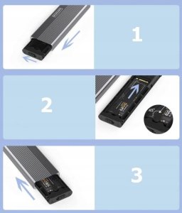 Kieszeń Zenwire Obudowa Dysku SSD m2 SATA NGFF USB-C USB 3.0 6GB/s Kieszeń na dysk Adapter m.2 Zenwire 2818S 5