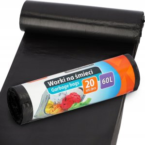 Kosz na śmieci Kadax Worki Na Śmieci Segregacji Czarne 60 L 20 szt 2