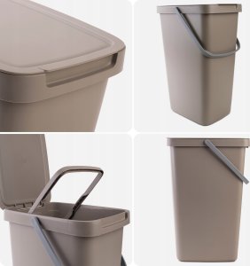 Kosz na śmieci Kadax KADAX Kosz Na Śmieci Pojemnik Na Odpady Z Pokrywą 20L Kubeł Do Segregacji 9