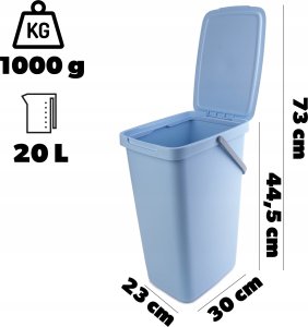 Kosz na śmieci Kadax KADAX Kosz Na Śmieci Pojemnik Na Odpady Z Pokrywą 20L Kubeł Do Segregacji 3