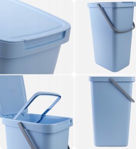 Kosz na śmieci Kadax KADAX Kosz Na Śmieci Pojemnik Na Odpady Z Pokrywą 20L Kubeł Do Segregacji 9