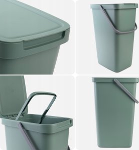 Kosz na śmieci Kadax KADAX Kosz Na Śmieci Pojemnik Na Odpady Z Pokrywą 20L Kubeł Do Segregacji 9