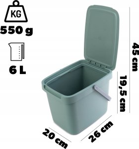 Kosz na śmieci Kadax KADAX Kosz Na Śmieci Pojemnik Na Odpady Z Pokrywą 6L Kubeł Do Segregacji 3